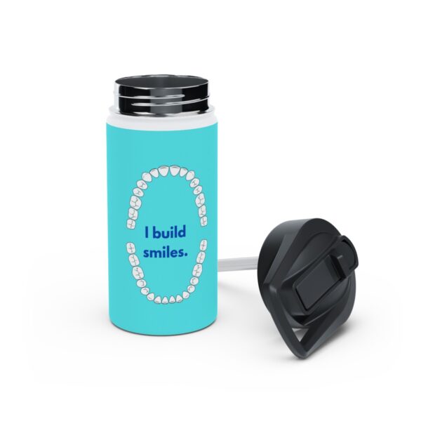 Travel water bottle with dental arch